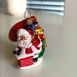 Christopher Radko “Sneaking Down Chimney” ornament